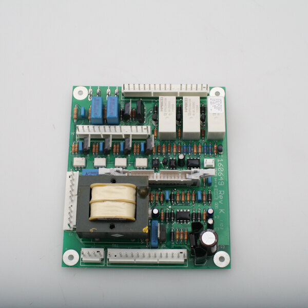 A Groen relay board with many small electronic components.
