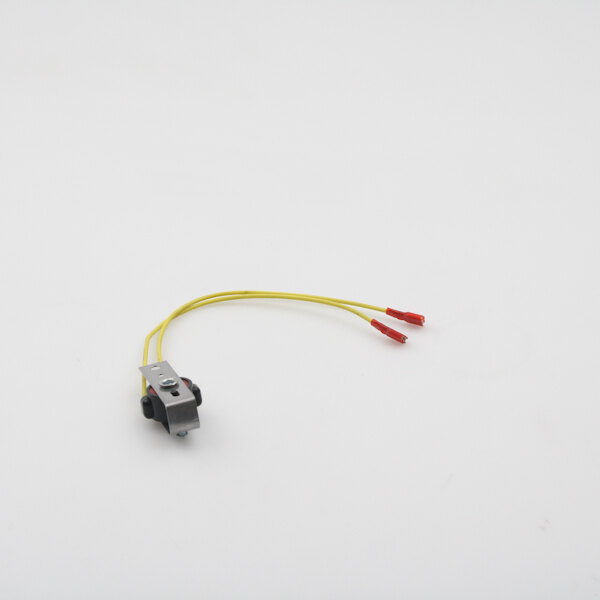 A yellow and red wire with a metal buzzer part.