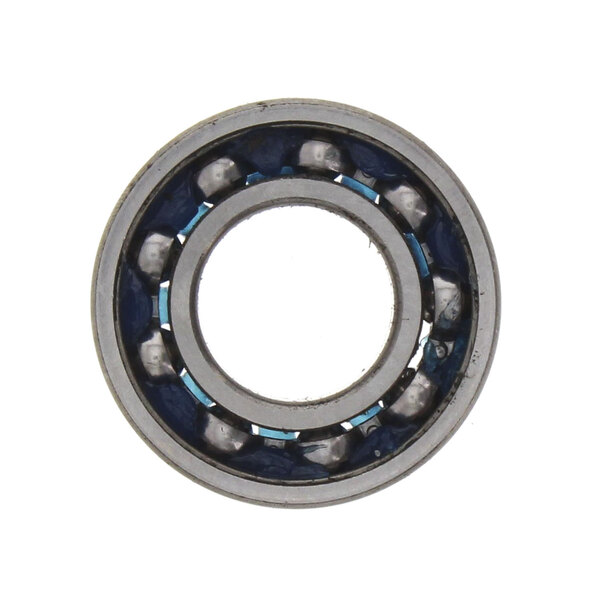 A close-up of a Southbend ball bearing with a blue ring.