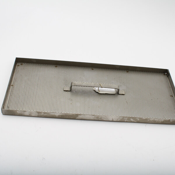 A metal tray with a handle, the Insinger 1094-5 Scrap Screen.