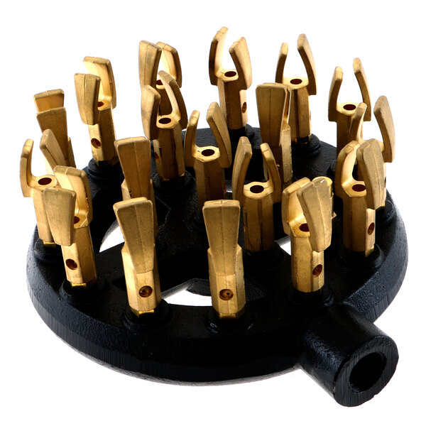 A black and gold metal Jade Range tool holder with a close up of the handle.