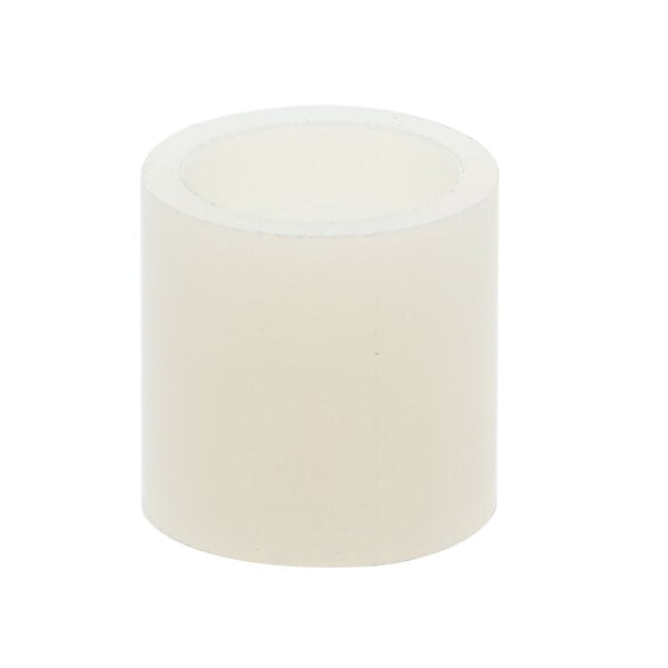 A white nylon spacer with a hole.