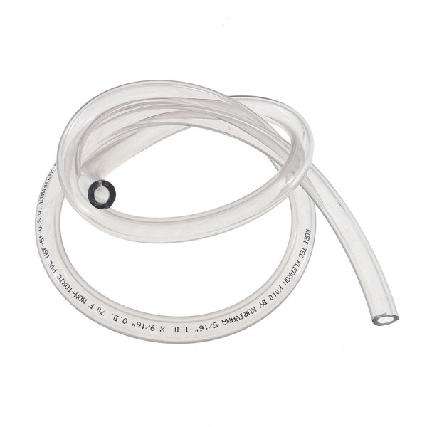 A clear plastic Multiplex hose with a black ring.