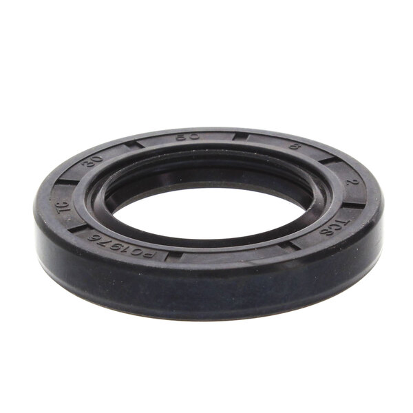 A black rubber seal ring with a hole.