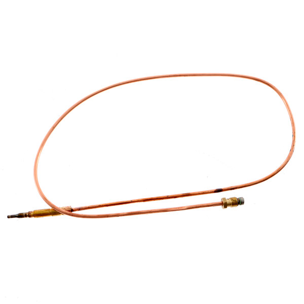 A close-up of a Southbend copper thermocouple wire with an orange tip.