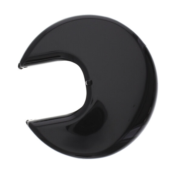 A black circular Vitamix splash guard on a white background.