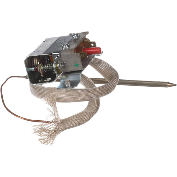 An Ultrafryer hi limit switch with a wire.