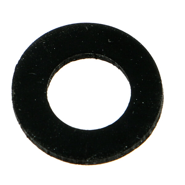 A black rubber gasket with a white circle.