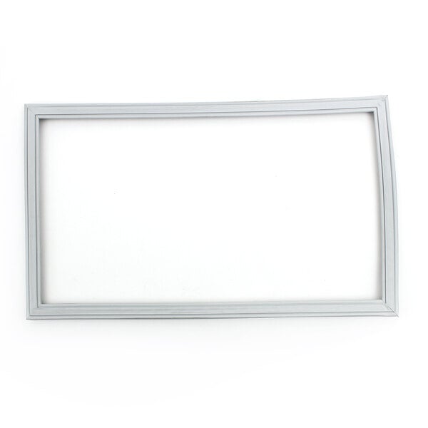 A white rectangular gasket with a gray rectangular frame