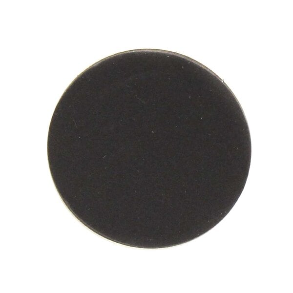 A black circle with white edges.
