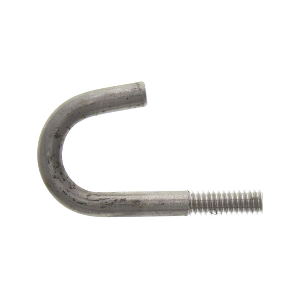 A close-up of a Blakeslee metal hook with a screw on it.