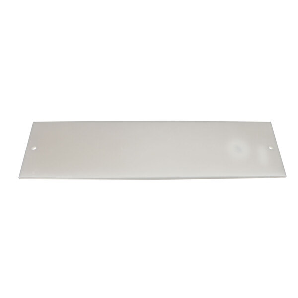 A white rectangular Delfield polyethylene board with a small hole in it.