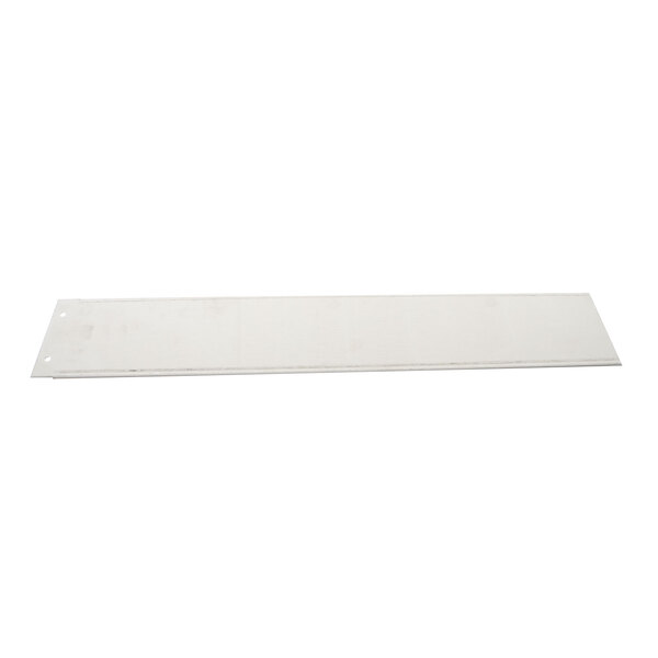A white rectangular plastic baffle with holes.