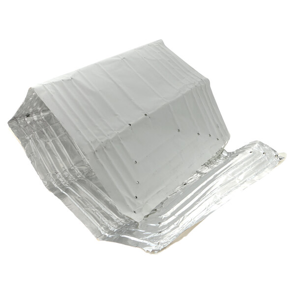 A silver Franke foil heater with a white background.
