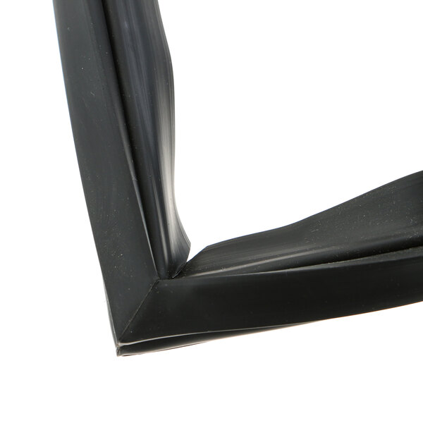 A black rubber door gasket in a black plastic frame.