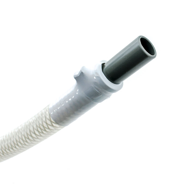 A white flexible hose with a grey tube.