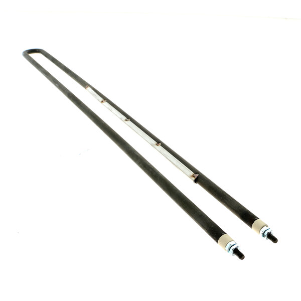 Two long metal rods with a black handle.