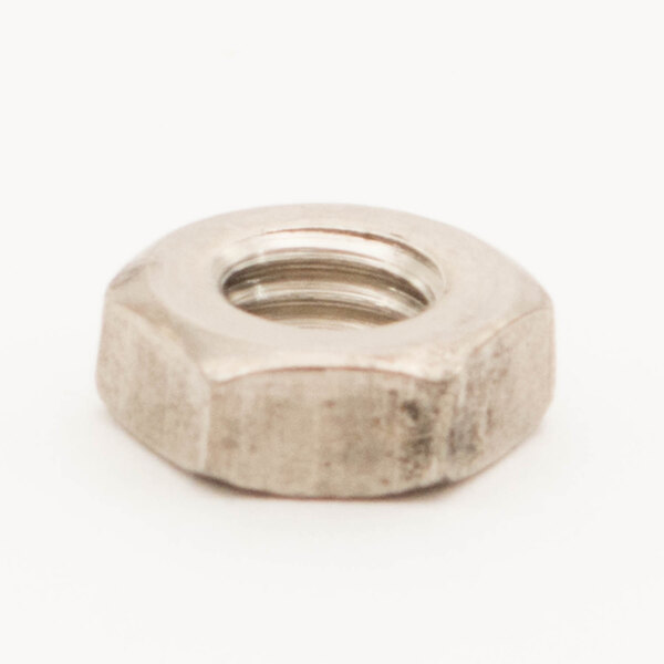 A close-up of a silver Univex thumb screw nut.