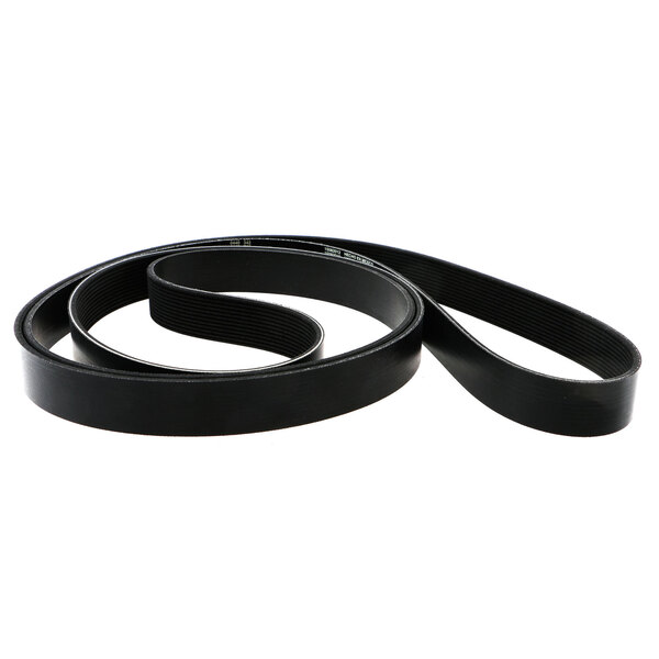 A black rubber belt with the text "Speed Queen 70276205P Belt Poly" on a white background.