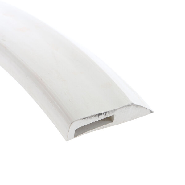 A white rubber scraper blade with a plastic edge.