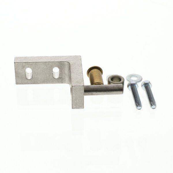 A True Refrigeration stainless steel hinge kit with screws and bolts.