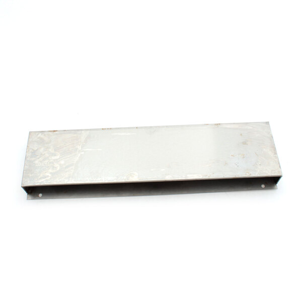 A metal plate with a white background.