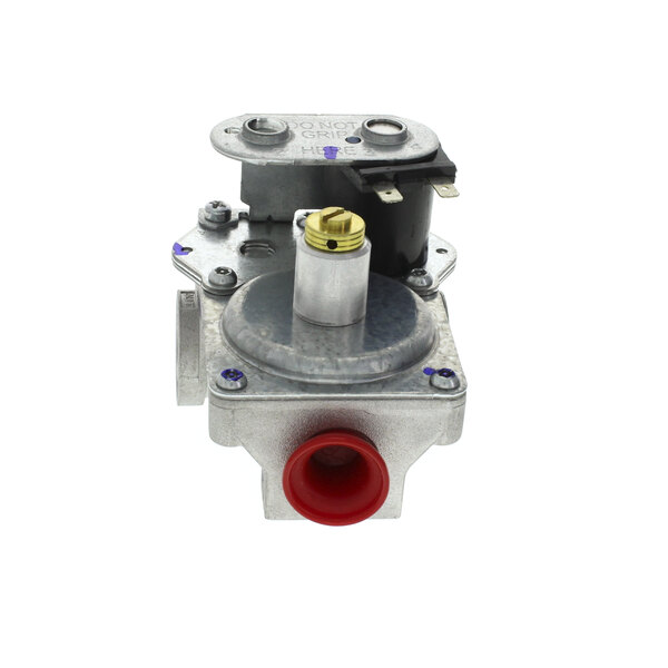 A Vulcan gas valve control with a red and yellow knob.