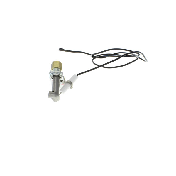 A Duke pilot burner/igniter assembly with a wire attached.