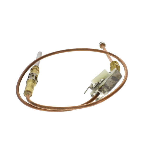 The Gold Medal thermocouple with a copper wire and connector.