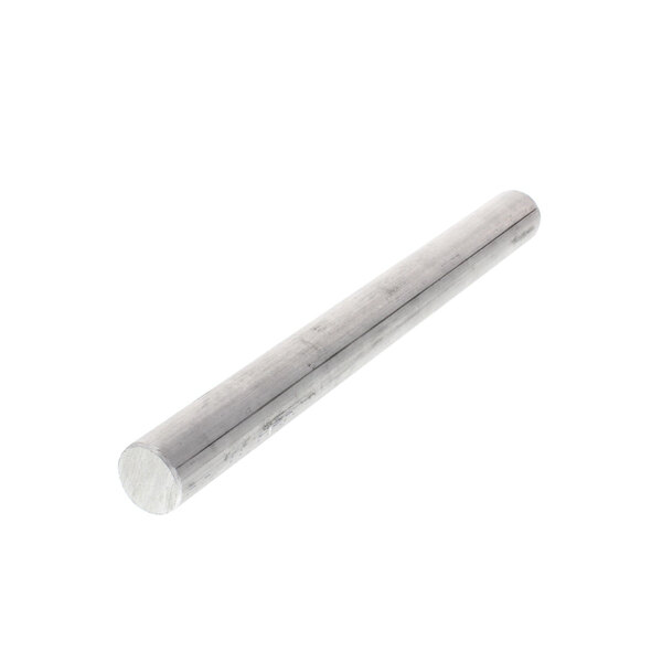 A stainless steel metal rod on a white background.