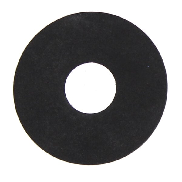 A black circle with a white circle in the middle.