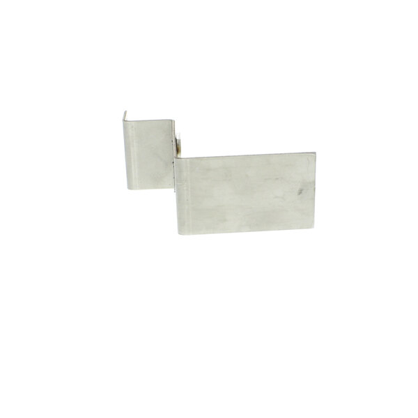 A silver metal bracket with a black border on a white background.