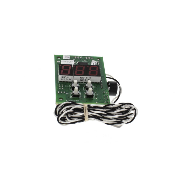 A BevLes digital temperature controller with a green circuit board and a black and white cord.