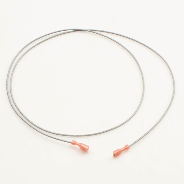 An American Range flame sensing cable with orange and grey wires and orange terminals.