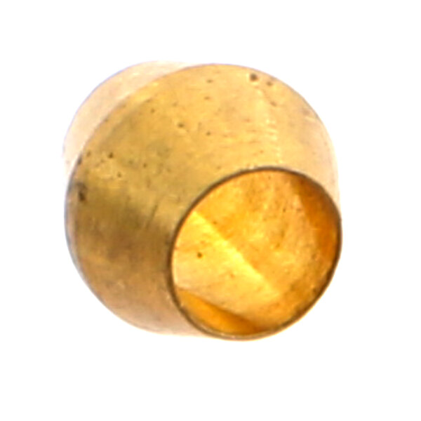 A gold American Range ferrule with a hole in it.