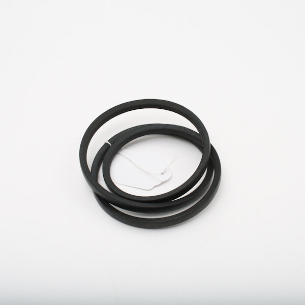 A pair of black rubber rings on a white surface.
