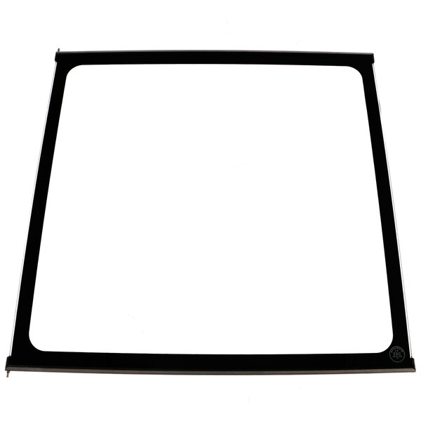 A white rectangular inner glass panel with a black frame.