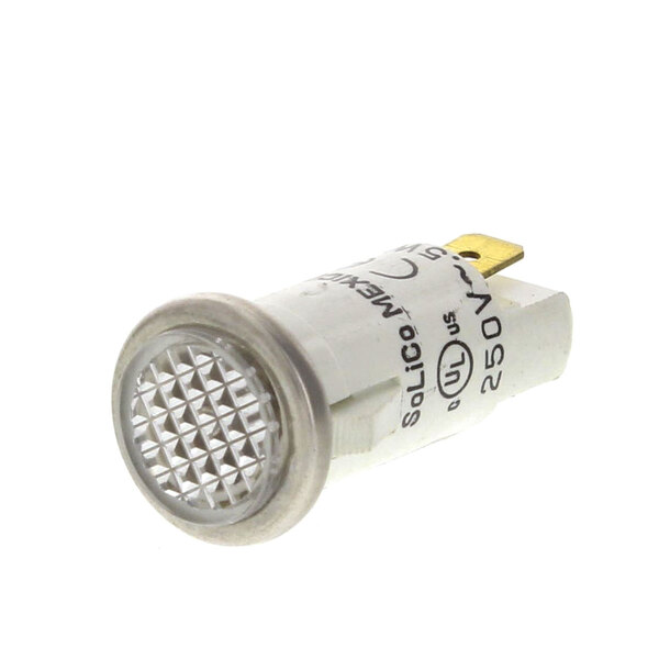 A small white Accutemp pilot light with a round cap.