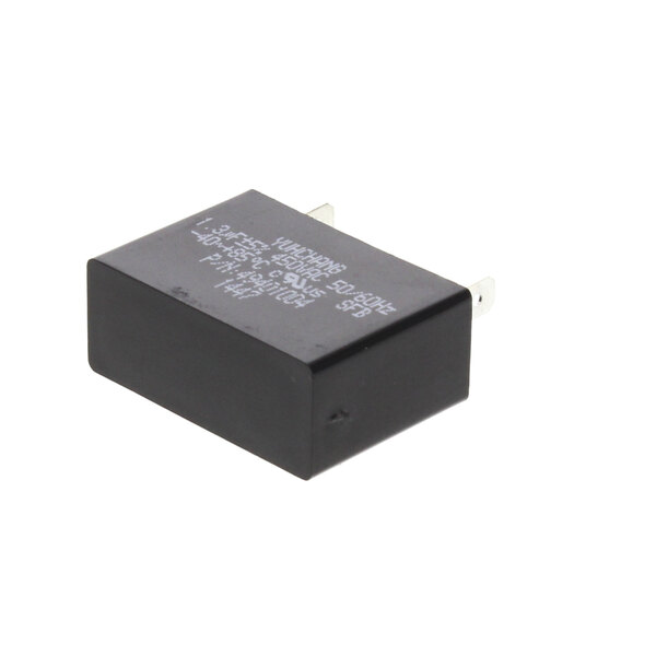 A black square Alto-Shaam capacitor with white text.