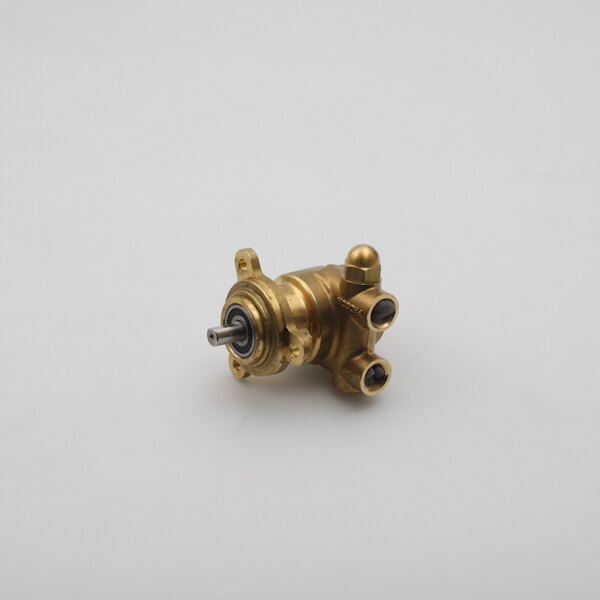 A gold metal Perlick Pump Glycol part with a metal ball bearing.
