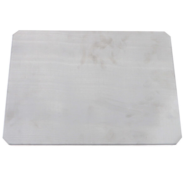 A white rectangular metal plate with a white border.