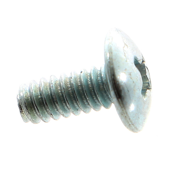 A close-up of a Pitco screw on a white background.