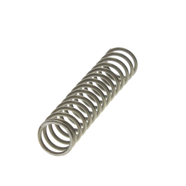 A close-up of a Dinex metal compression spring coil.