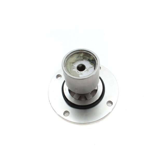 A silver metal round bearing assembly.