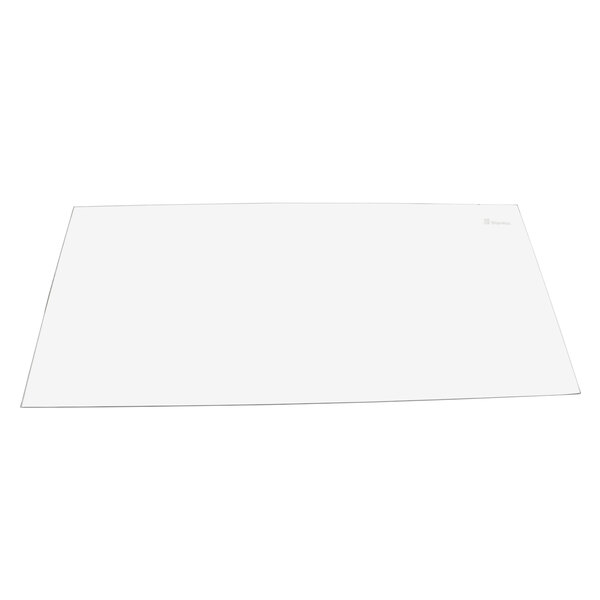 A white rectangular glass lid with black lines.