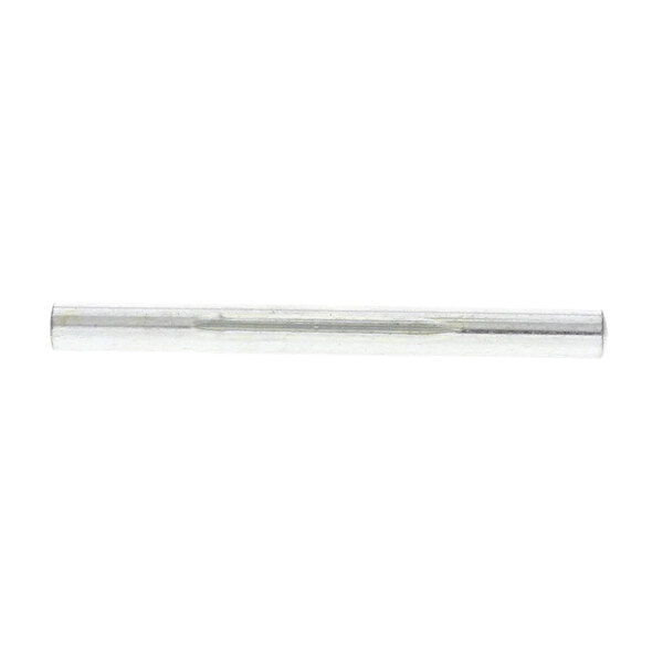 A silver metal rod with grooves.