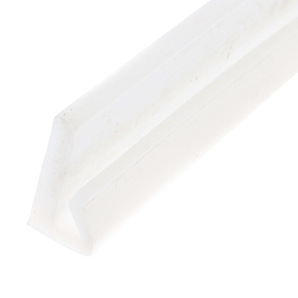 A close up of a white PVC strip with an "L" shape.