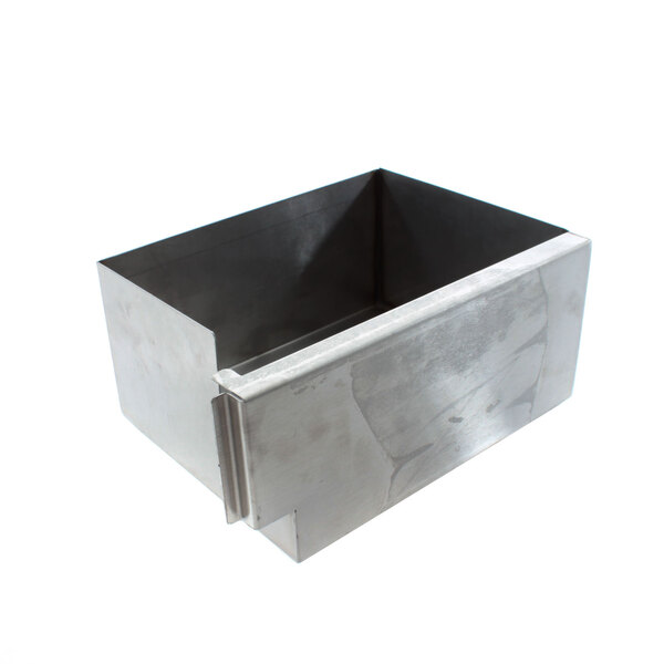 A Doyon Baking Equipment stainless steel gear box cover.