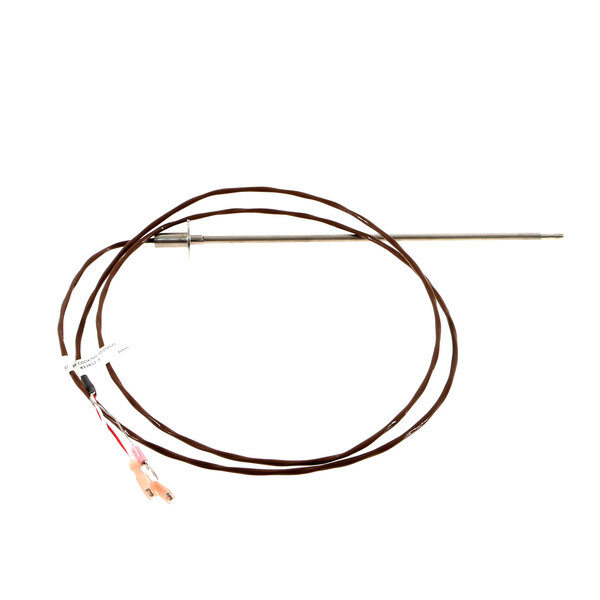 A brown wire with a long end and a wire attached to it.