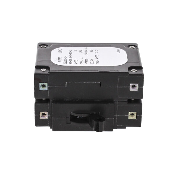 A black rectangular Eloma circuit breaker with a white label.